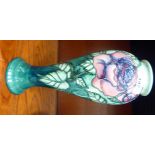 A Limited Edition 465/500 Moorcroft pottery vase of slender, waisted, baluster form,