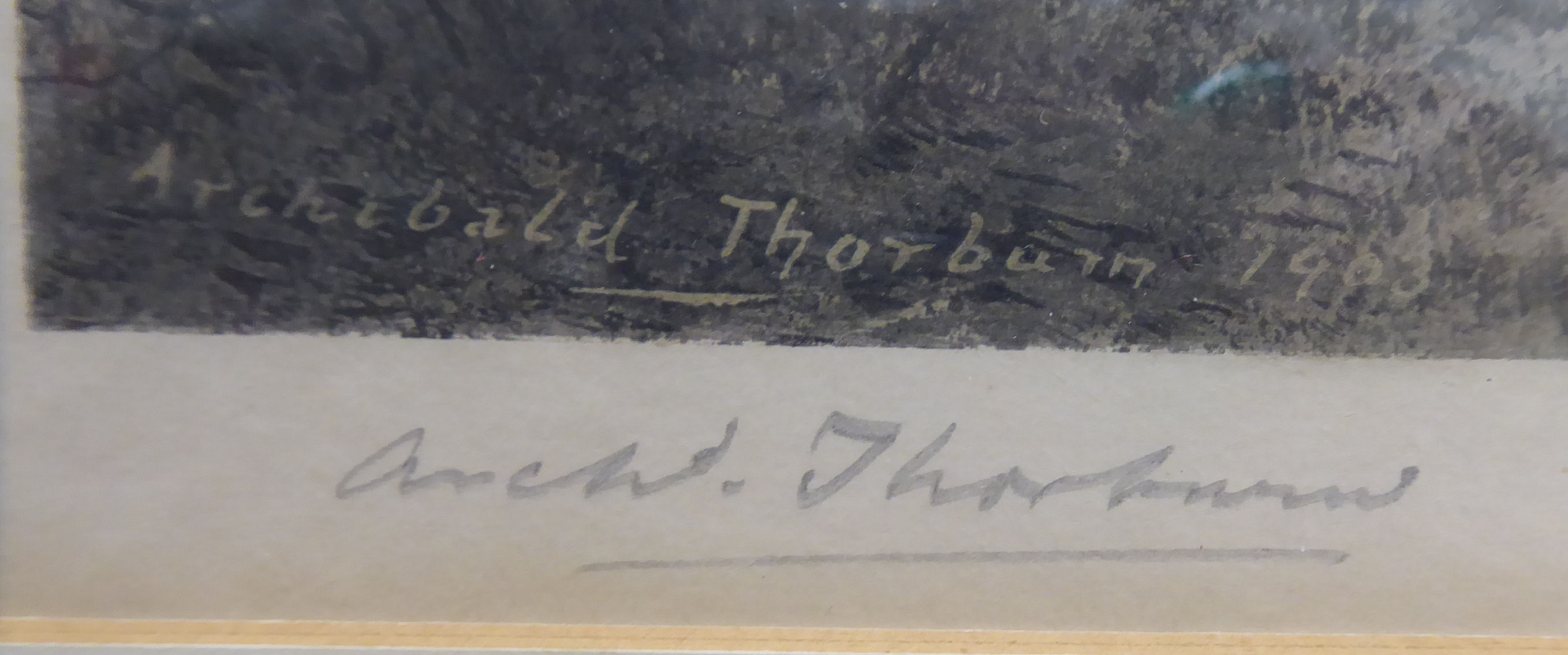 Archibald Thorburn - a woodcock and chick print bears a pencil signature 7'' x 11. - Image 2 of 3