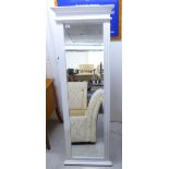 A modern white painted freestanding dressing mirrors 52''h 16''w BSR