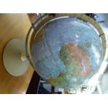 A mid 20thC 12'' topographucal globe,