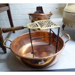 Functional metalware: to include a 20thC copper,