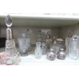 19thC and later glass dressing table bottles,