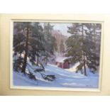 Grant Tigner - 'Cabin in Gatineau Hills' oil on canvas bears a signature 18'' x 24'' framed