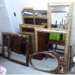 Eight modern mirrors various sizes and designs BSR