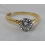 An 18ct gold single stone,