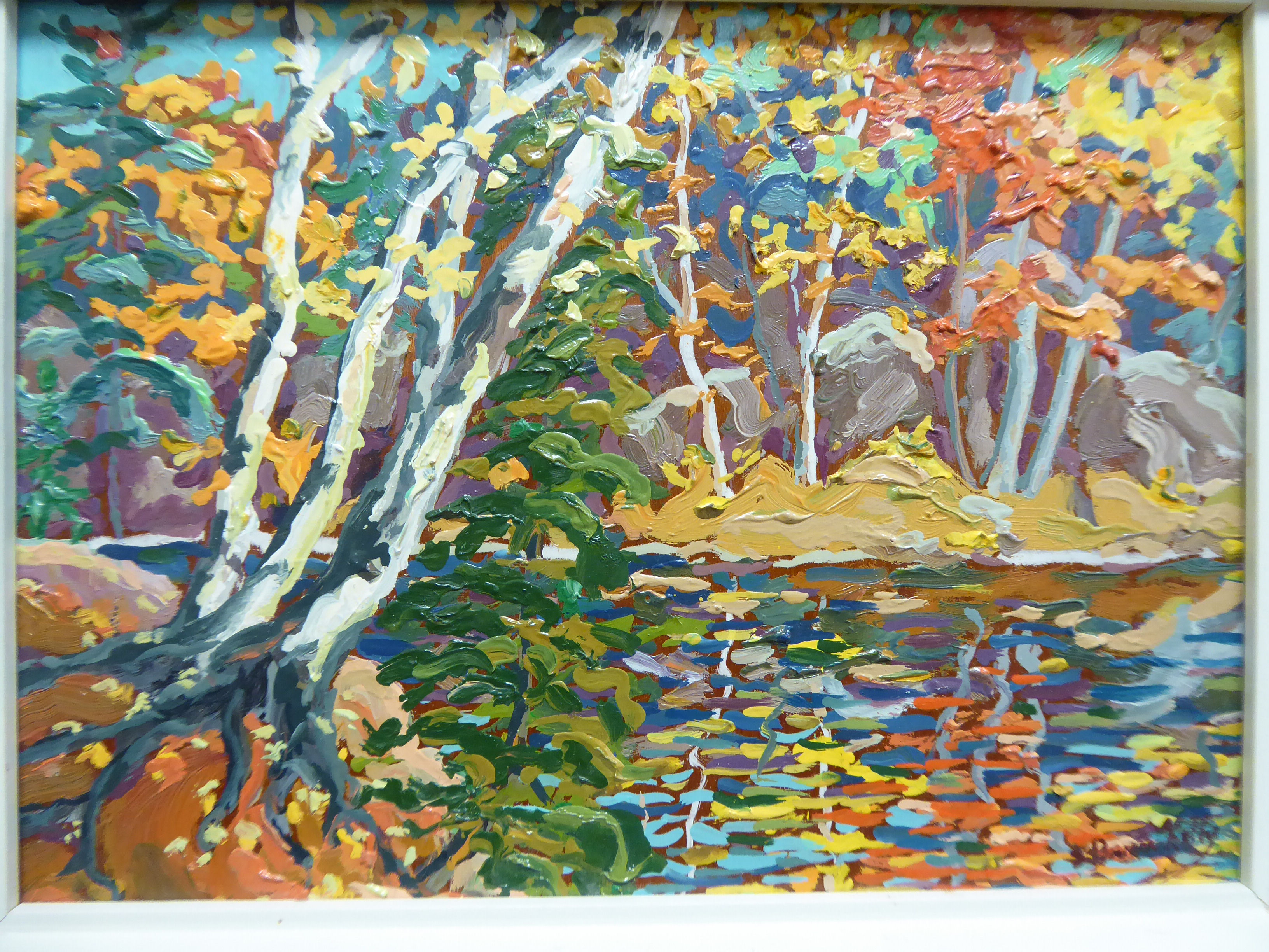 E Brian Kelly - 'October Lakeside' oil on board bears a signature 5.5'' x 7. - Image 2 of 3