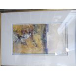 Ellis Cox - 'Windsor Castle Across Meadows' watercolour bears a signature 10'' x 6'' framed