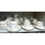 Royal Doulton bone china from The Romance Collection Lisette pattern tea cups and saucers OS9