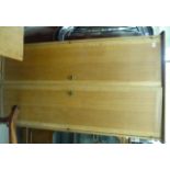 A modern Stag light oak two drawer wardrobe,