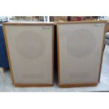 A pair of 'vintage' Tannoy teak cased floorstanding speakers serial no.