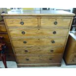 A mid Victorian mahogany six drawer dressing chest,