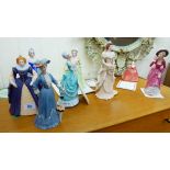 Figurines: to include a Franklin porcelain figure,