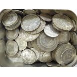 Uncollated British pre-decimal coins: to include pre-1947 half-crowns and one shillings 11
