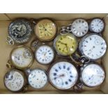 Twelve Victorian and later variously cased pocket watches: to include European and US examples,