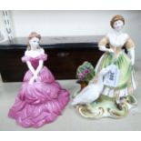 Two Coalport china figures, viz.