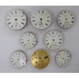 Eight various Waltham pocket watch movements 11