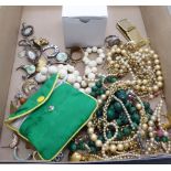 Costume jewellery and items of personal ornament: to include a gold plated belcher link necklace