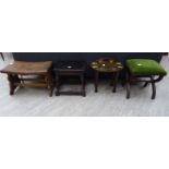 Small furniture: to include a modern Regency style mahogany framed stool,