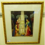 Edgar William Carter - 'A Nativity' watercolour bears a signature 11.5'' x 9.