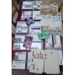 Uncollated postage stamps and First Day covers: to include Royal,