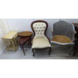 Small furniture: to include a French inspired salon chair;