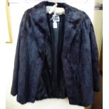 A lady's black Saga mink box jacket size 10 RSF
