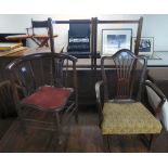 Small furniture: to include two late Victorian mahogany framed childrens chairs BSR