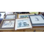 Framed pictures: to include two works by Joseph Galen,