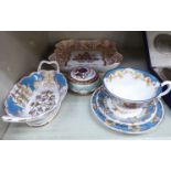 Early 21stC British Royal commemorative ceramics: to include a trio and oval basket,