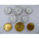 Eight various Waltham pocket watch movements 11