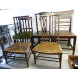 Five various 19th/20thC mahogany and other framed chairs BSR