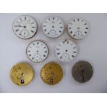 Eight various Waltham pocket watch movements 11