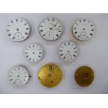 Eight various Waltham pocket watch movements 11