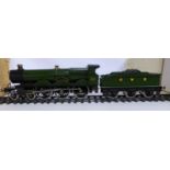 A 2.5'' gauge (approx) 4-6-0 electric model locomotive and tender, Lady of the Lake, no.