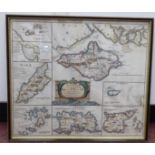 A late 17thC Robert Morden coloured map 'The Smaller Islands in the British Ocean' and featuring