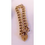 An Edwardian 9ct gold curb link bracelet,