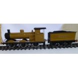 A 2.5'' gauge (approx) 0-6-0 electric model locomotive and tender, no.