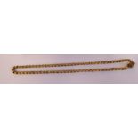 A Georgian 18ct gold textured belcher link neck chain,