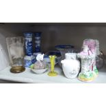 Small Victorian and later collectables: to include a Mary Gregory style beaker;