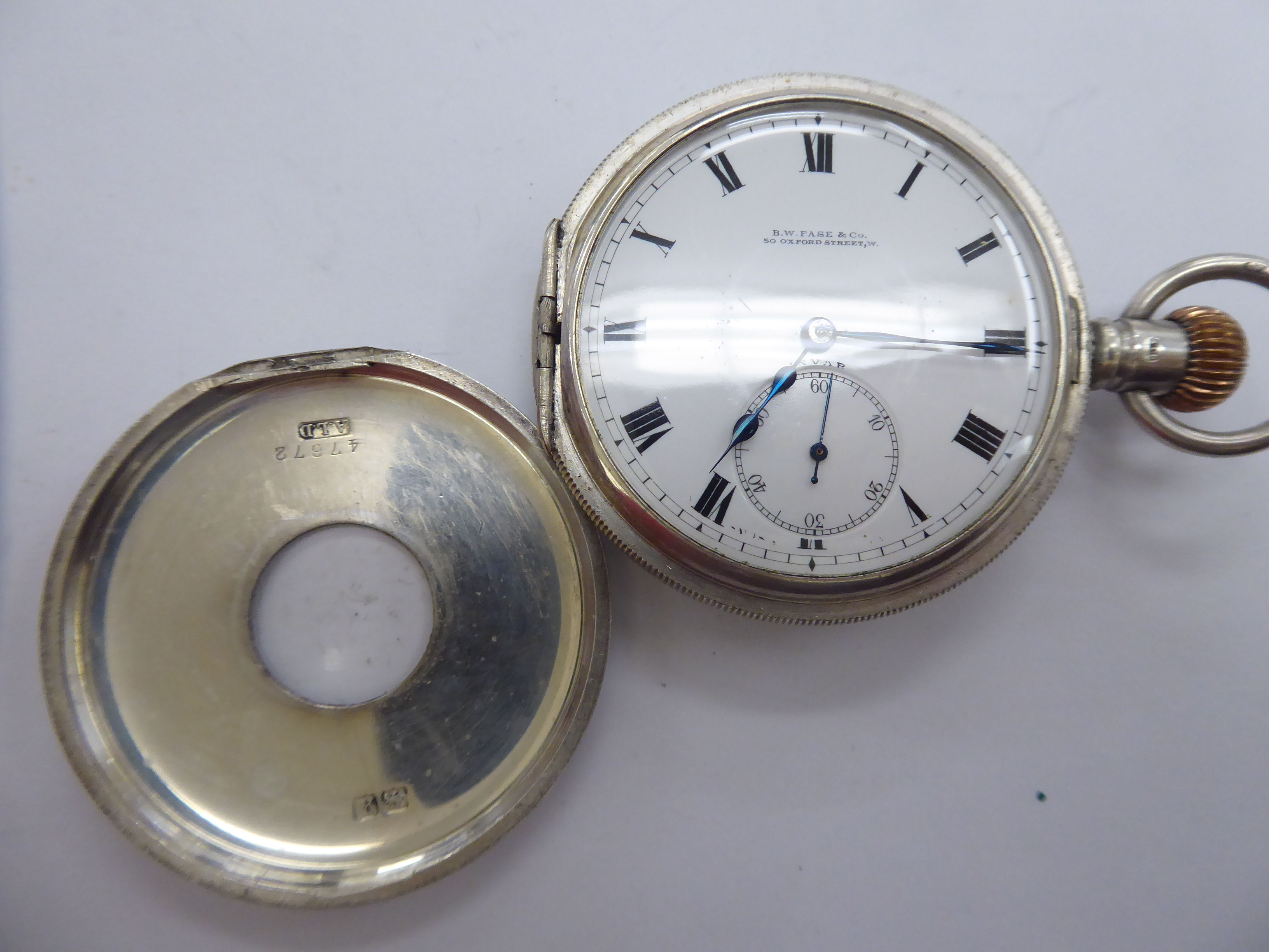 Four late 19th/early 20thC pocket watches, various metal and silver cases, - Image 3 of 4