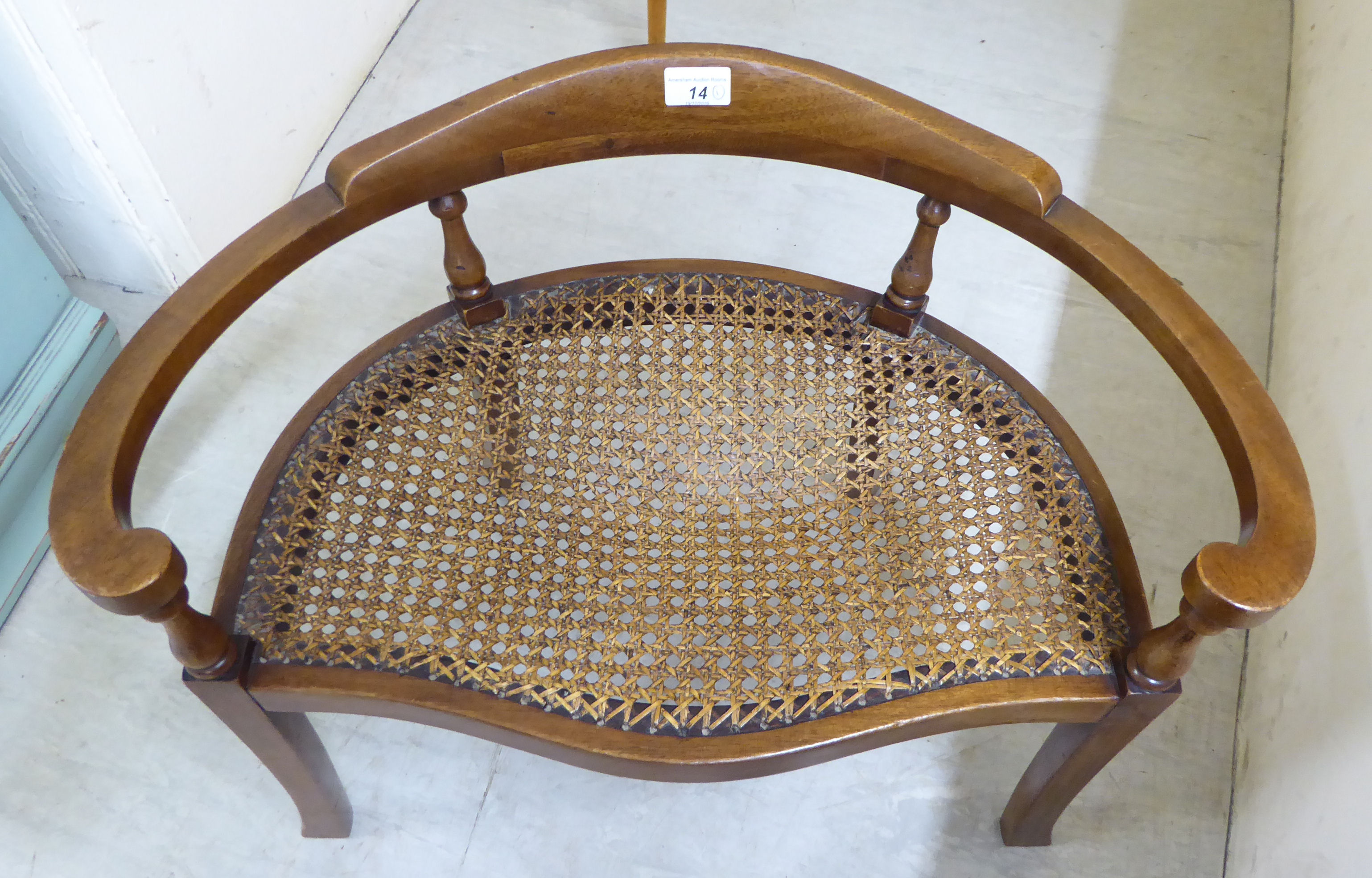 A child's Victorian style mahogany showwood framed chair with a carved seat, - Image 2 of 2