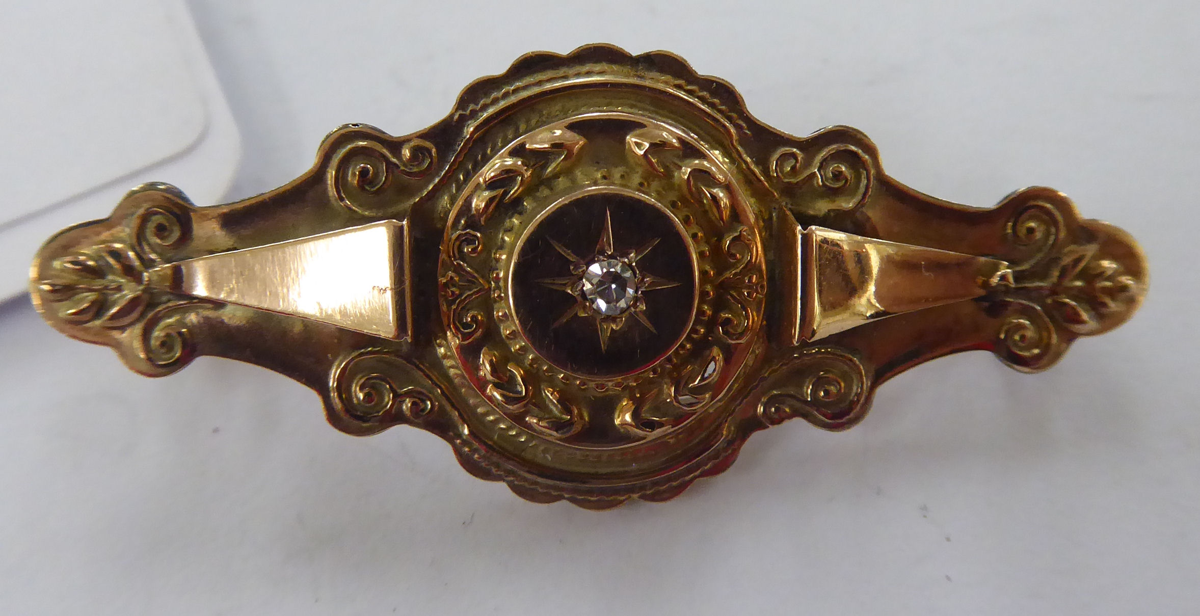 An 'antique' 9ct gold brooch,