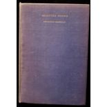 Siegfried Sassoon SELECTED POEMS (inscribed by the author)First edition, first impression