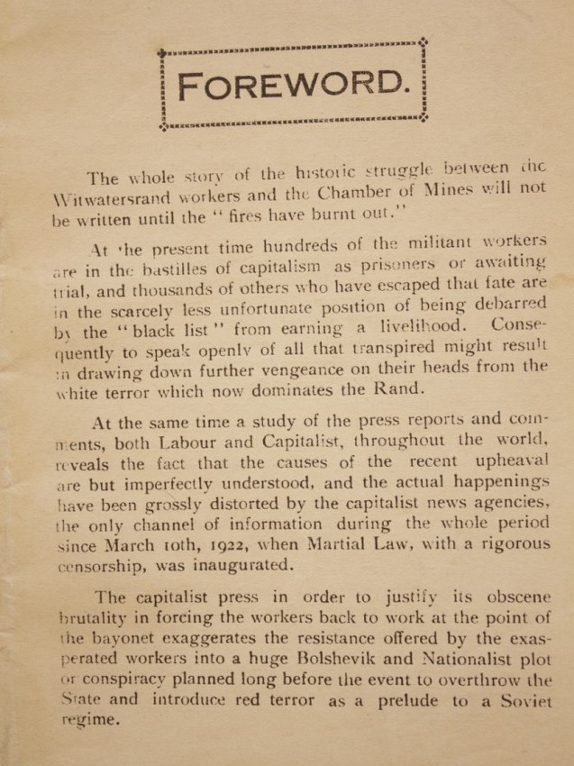 S. P. Bunting, W. H. Andrews (foreword) "RED REVOLT". THE RAND STRIKE, JANUARY - MARCH 1922. THE - Image 2 of 4