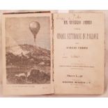 Jules Verne (1828-1905) UN VIAGGIO AEREO OSSIA CINQUE SETTIMANE IN PALLONEScarce Italian edition