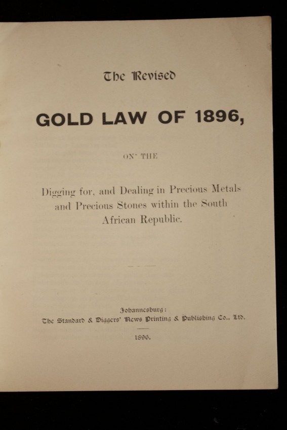 Mining The Revised Gold Law of 1896, for the digging for, and Dealing in Precious Metals and - Image 3 of 4