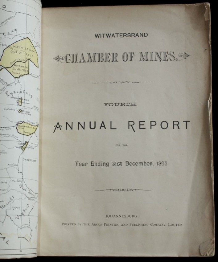 Mining Witwatersrand Chamber of Mines Fourth Annual Report for the year ending 31st December, - Image 4 of 4