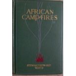 Stewart-Edward White African Camp-Fires Original dark green bevelled boards with camp fire to