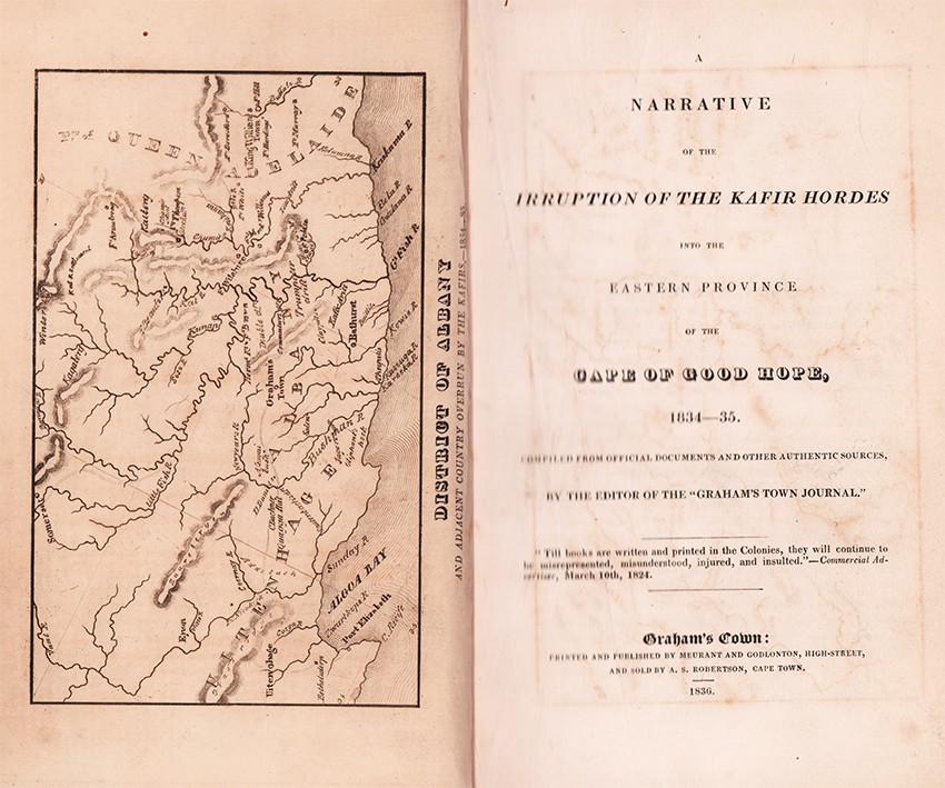 [Godlonton (Robert)] A NARRATIVE OF THE IRRUPTION OF THE KAFIR HORDES (Scarce Grahamstown - Image 2 of 3