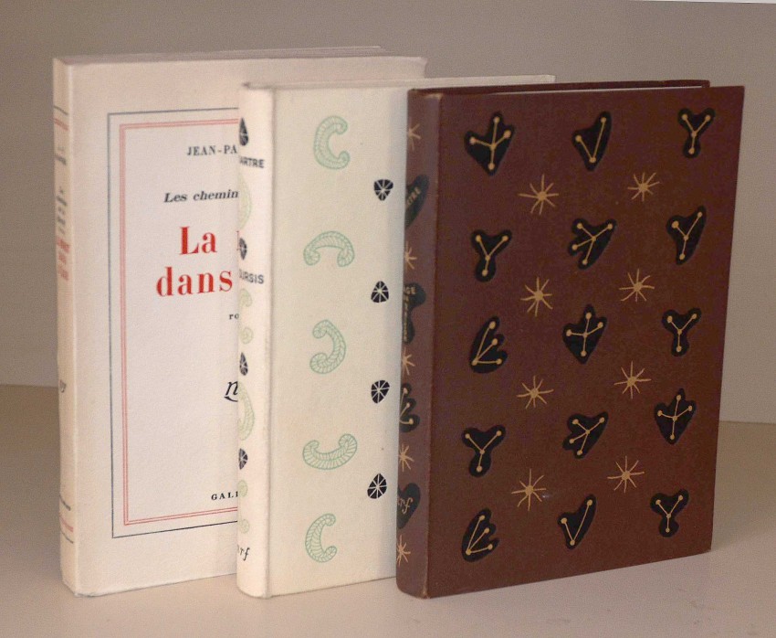 Jean-Paul Sartre LES CHEMINS DE LA LIBERTE - TRILOGY - TWO VOLUMES INSCRIBED BY SARTRE This lot